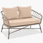 Latres 48.4'' Wide Reversible Wicker Patio Sectional Set with Cushions