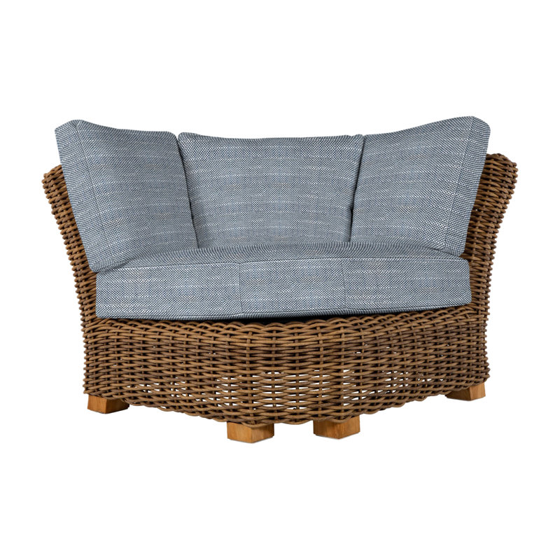 Montauk Corner Seating Component, No Welt, Rollo Chambray InsideOut® Linen, Standard Plus