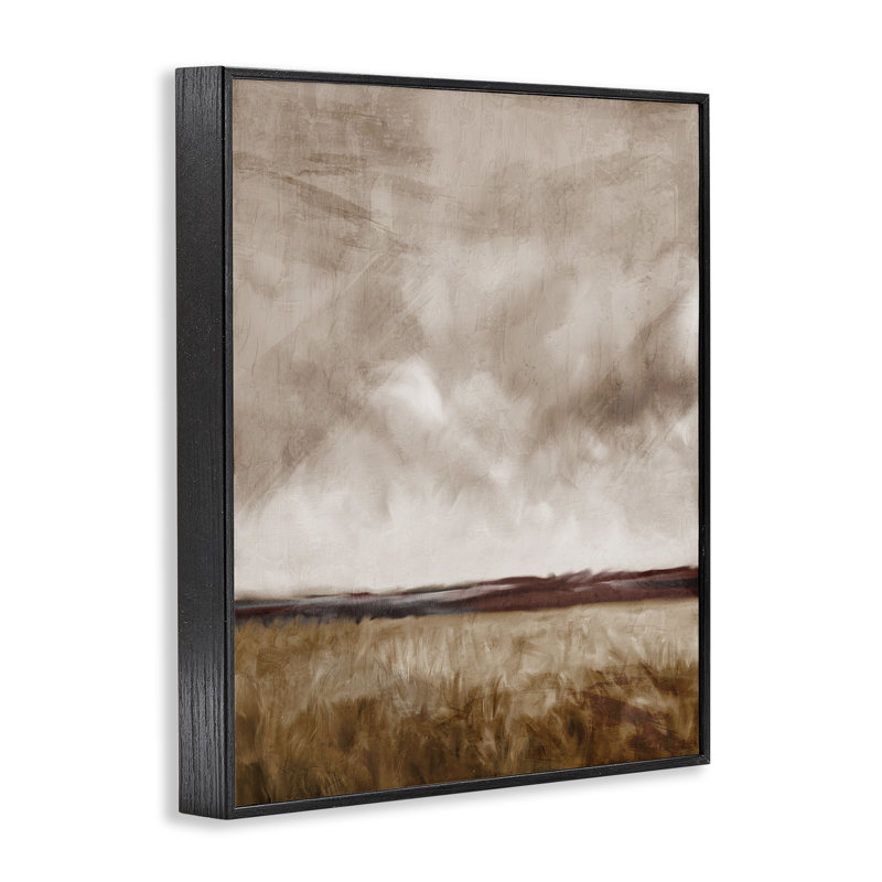 Giclée encadrée ciel d'automne couvert, design par Kim Allen, H 14 po x l 11 po, Giclée encadrée noir minuit