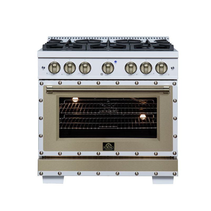 Cuisinière au gaz 36 po blanc Ambader