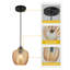 Luminaire suspendu en verre ambre moderne Modern Farmhouse-592173685