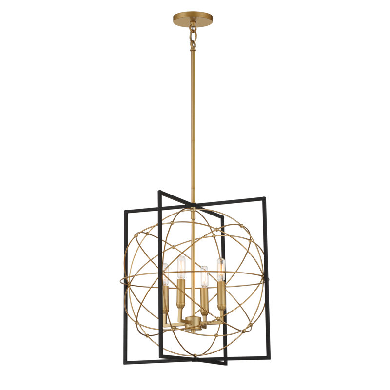 Aren 4 - Light Steel Dimmable Square / Rectangle Chandelier