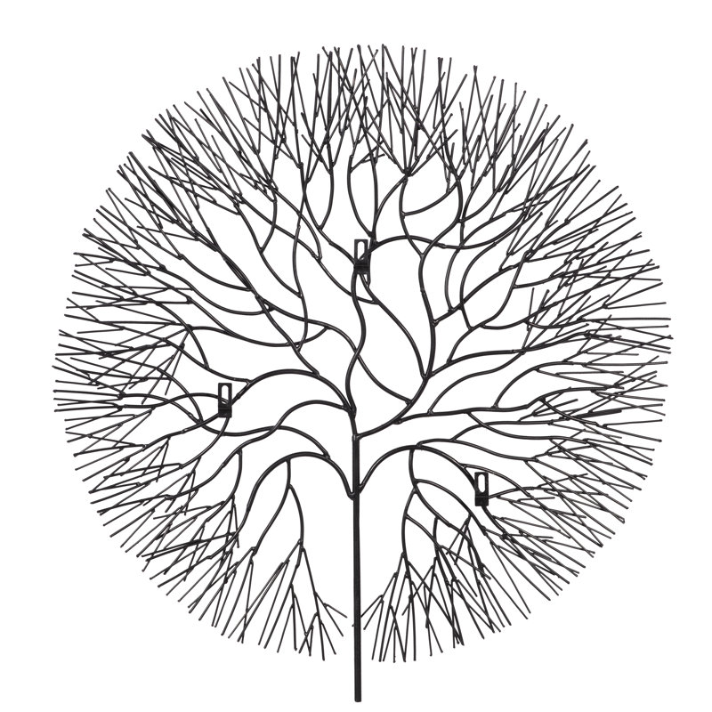 Wire Tree Wall Décor, 30" H x 28" W x 1" D
