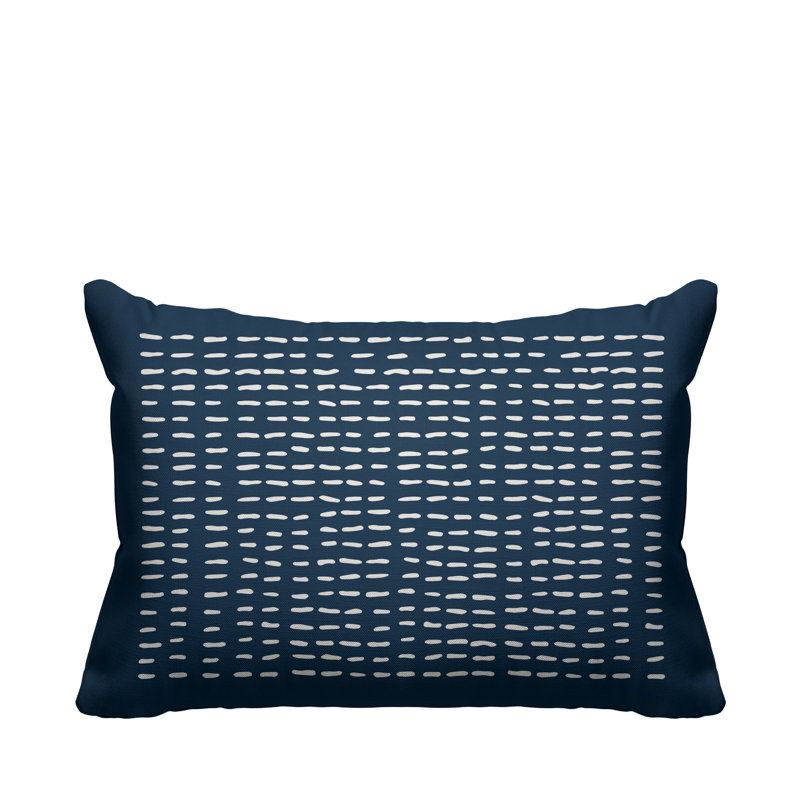 Housse et insert de coussin extérieur d'extérieur, Denim, 14 po x 20 po, Rectangle