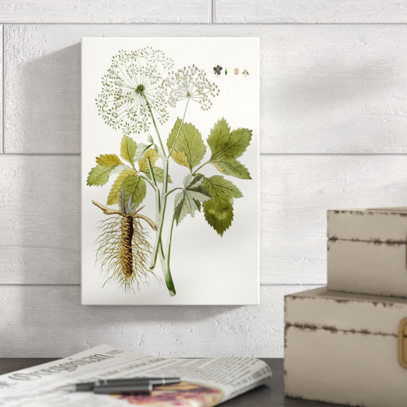 Lacy Leaves IV - Painting Print, 30cm H x 20cm W, Wrapped Canvas