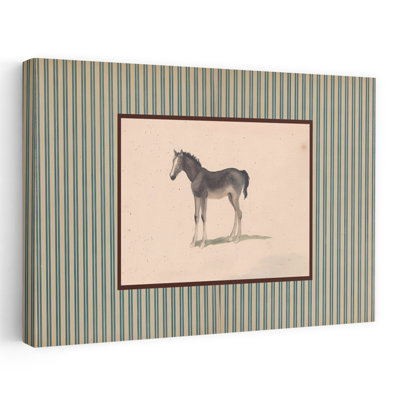 «Gentle Foal Portrait», reproduction d'art classique rétro
