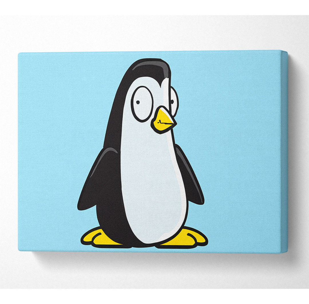 Lustiger Pinguin Baby Blau - Druck