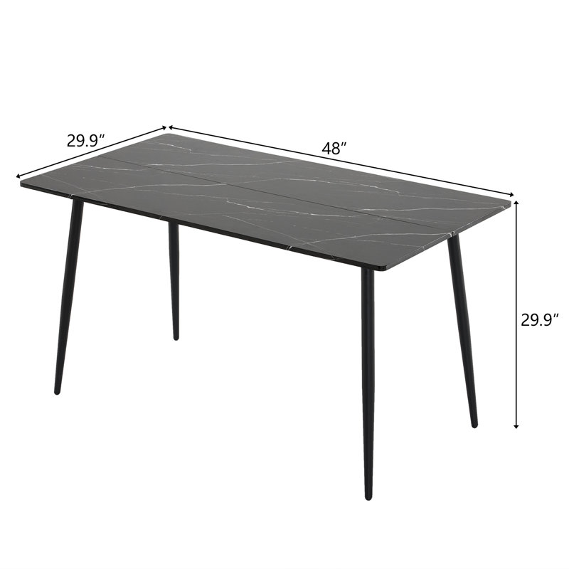 Ensemble de table de salle à manger pour 6 personnes, 7 pièces : table, 6 chaises