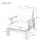 Chaises d'appoint durables en bois d'acacia avec un style moderne pour les espaces extérieurs