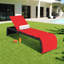 Chaise longue inclinable avec coussin Luciana-1085350542