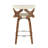 Laquietta 26" Fixed-Height Counter Stools with Bent Wood Legs & Round Footrest-87416077