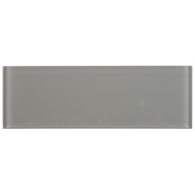 SAMPLE - Subway 4 in. x 12 in. Glossy Glass Mosaic Wall Tile