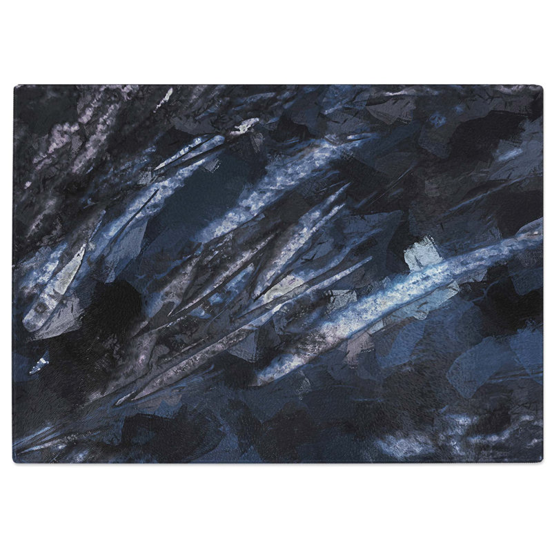 Tempered Glass Wild Ways in Abstract Chopping Board, 39 cm W x 28.5 cm L