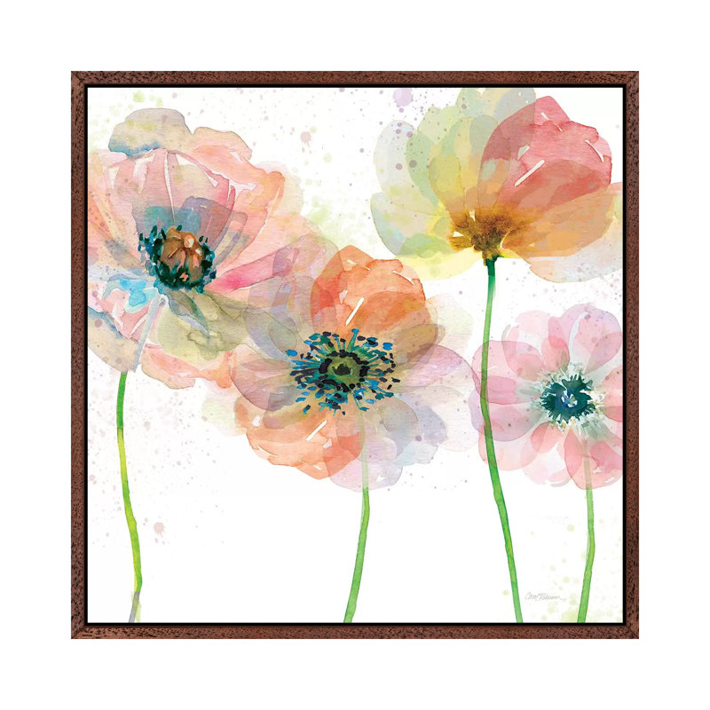 Summer Field's I by Carol Robinson - Painting on Canvas, 66.04 cm H x 66.04 cm W, Classic Brown Wood Framed
