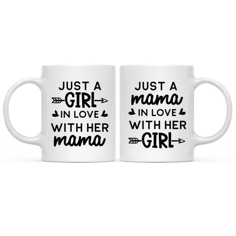 Ensemble de grandes tasses à café 2 pièces maman et me group love