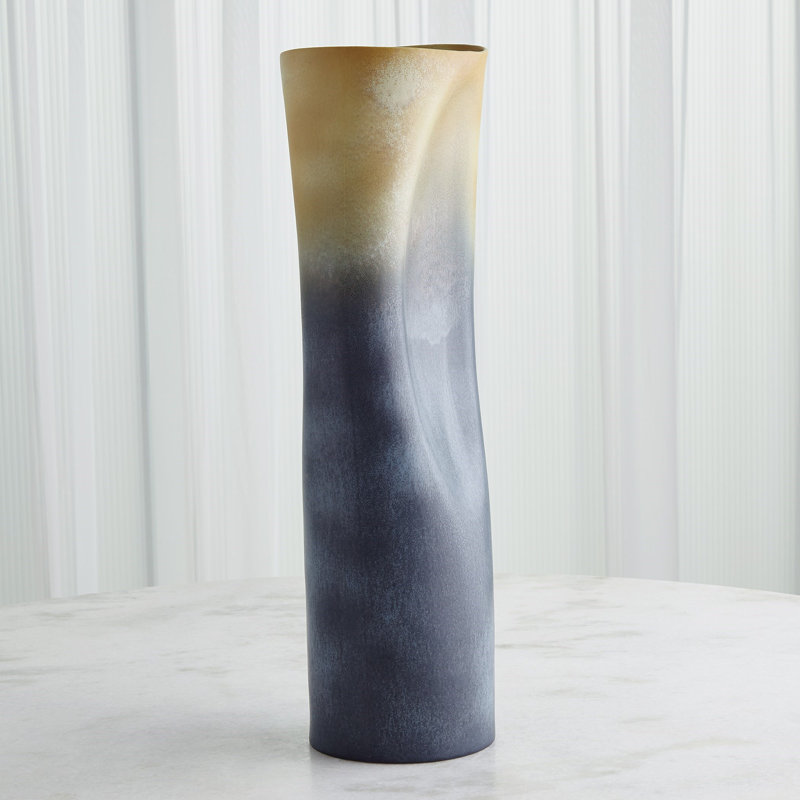 Handmade Porcelain China Table Vase, 26.25" H x 8.25" W x 7.5" D