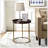 Genoa Round Tray Table With Metal Frame, Espresso