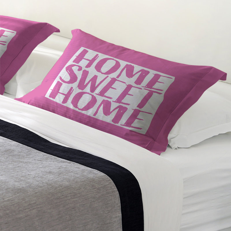 North Dakota Polyester Sham Set, Polyester, Standard/Twin, Pink