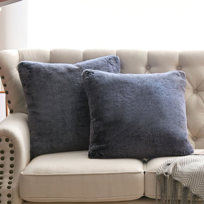 Heavy Faux Fur Throw Pillow Cover