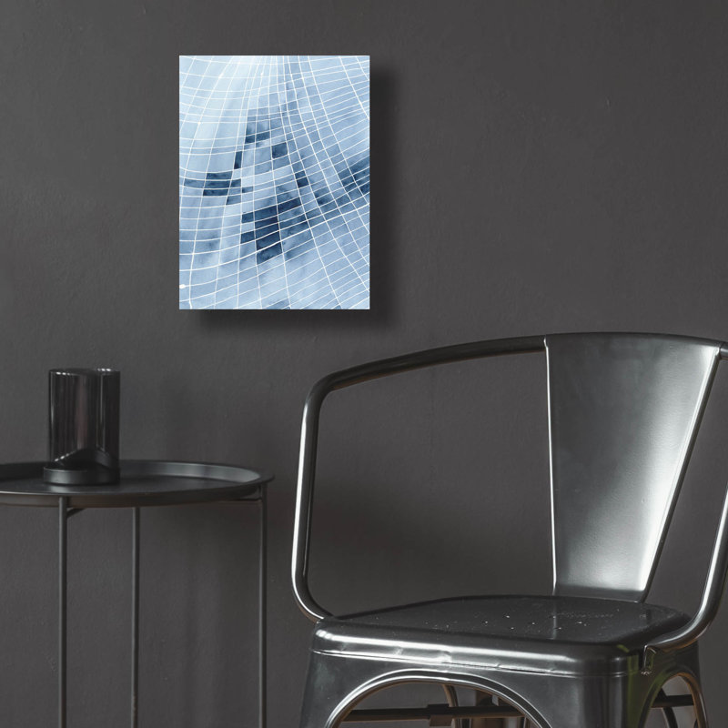 «Blue Grid II» par Regina Moore, H 16 po x l 12 po x P 0,13 po