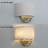Linen fabric wall sconce