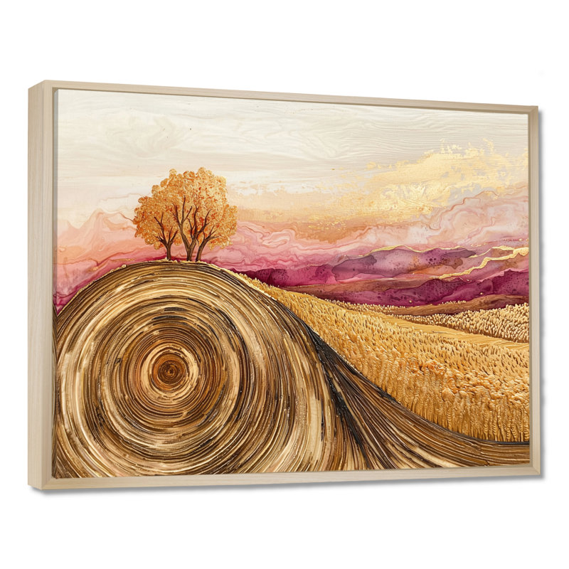 Doshia - Landscapes Wall Art, H 24 po x l 32 po, Impression encadrée flottante, Crème, crème