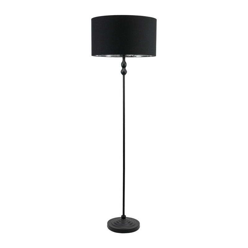 Darthea 151cm Traditional Floor Lamp, No, Black, Matte