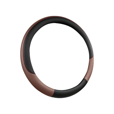 Steering wheel leather cover Car Steering Wheel Cover Leather Summer Four Season Handle Cover Breathable Available In Thousands Of Models Embossed For Foreign Trade