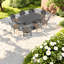 Élégant ensemble repas de patio 9 pièces, aluminium durable, charme extérieur