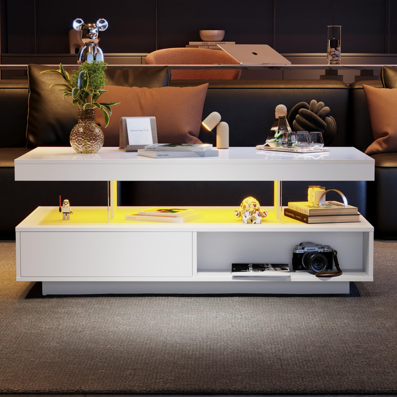 Anabela Pedestal Coffee Table with Storage