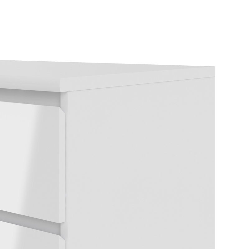 Jada 6 Drawer 60.5" W Double Dresser, White High Gloss