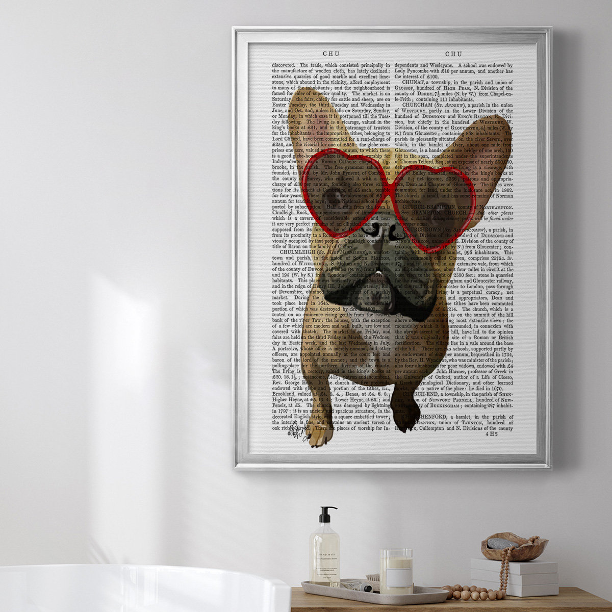 French bulldog framed discount art