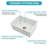 27" Undermount Single Bowl Ceramic Kitchen Sink - Dual Mount Ceramic Rectangular Deep Single Bowl Sink Basin