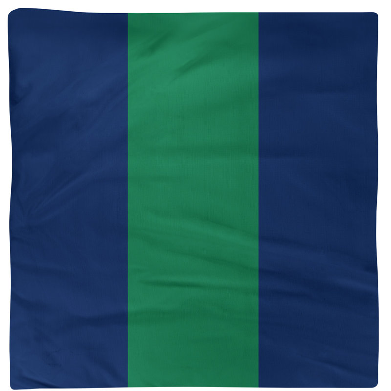 Vancouver Striped Square Napkin, 22" x 22", Blue/Green/Blue, Cotton Twill