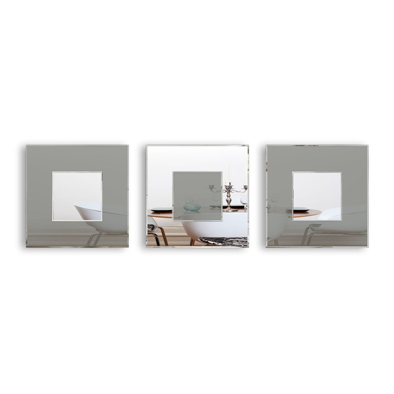 Hannover Flat Wall Mirror, Grey