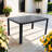 Modern Outdoor Aluminum Table With Alternating Wide And Narrow Slats, Angled Corners, Umbrella Hole, And Adjustable Non-Slip Pads