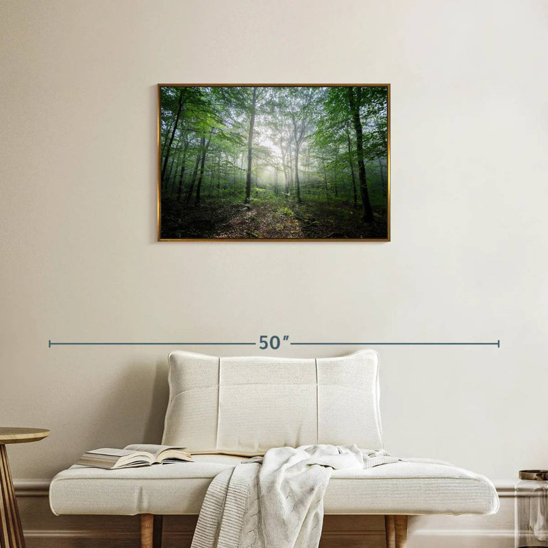 Lighting Forest II, Cadre flottant doré, 31 po x 21 po