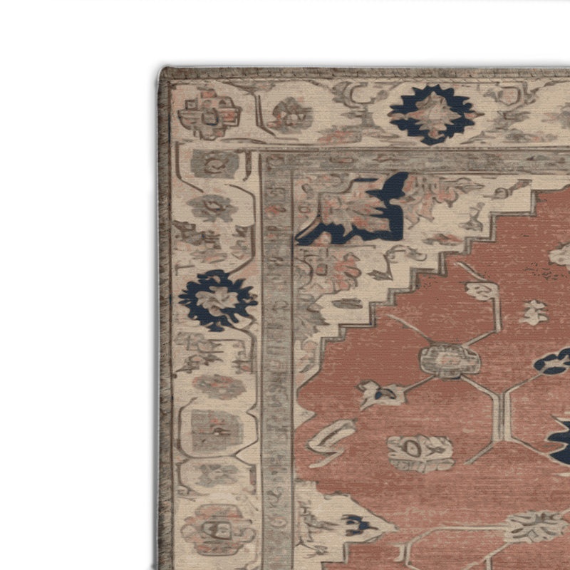Tapis intérieur et extérieur brun Overdyed, Rectangulaire 2 pi x 3 pi