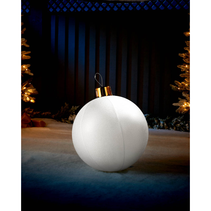 PVC Ball Ornament, 45.72cm H x 45.72cm W x 45.72cm D, White