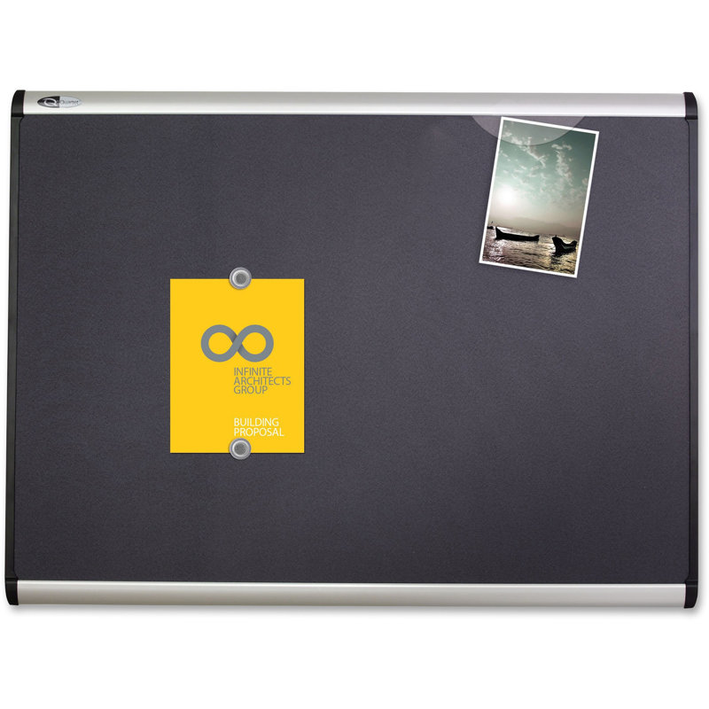 Quartet® Yes Fabric Wall Metal Bulletin Board, 24" H x 36" W