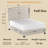 Fabric Upholstered Bed,Tufted Headboard Adjustable Height Bed Frame-283896212-283896213