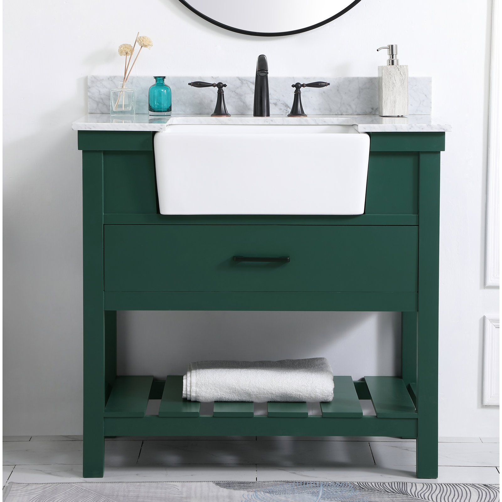 Pelaghia 36'' Single Bathroom Vanity, Green