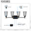 Luminaire de meuble-lavabo 4 lumières sur miroir-1303954423