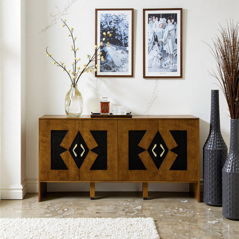 Buffet 60 po Mid-Century, Noyer brun