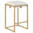 Beige and Gold Square Counter Height Stools (Set of 2)