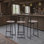 Ensemble de tabourets de bar de 3 à 27 po de hauteur de comptoir / chaises de cuisine modernes pour comptoir