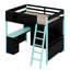 Wood Loft Bed With Desk-187917695