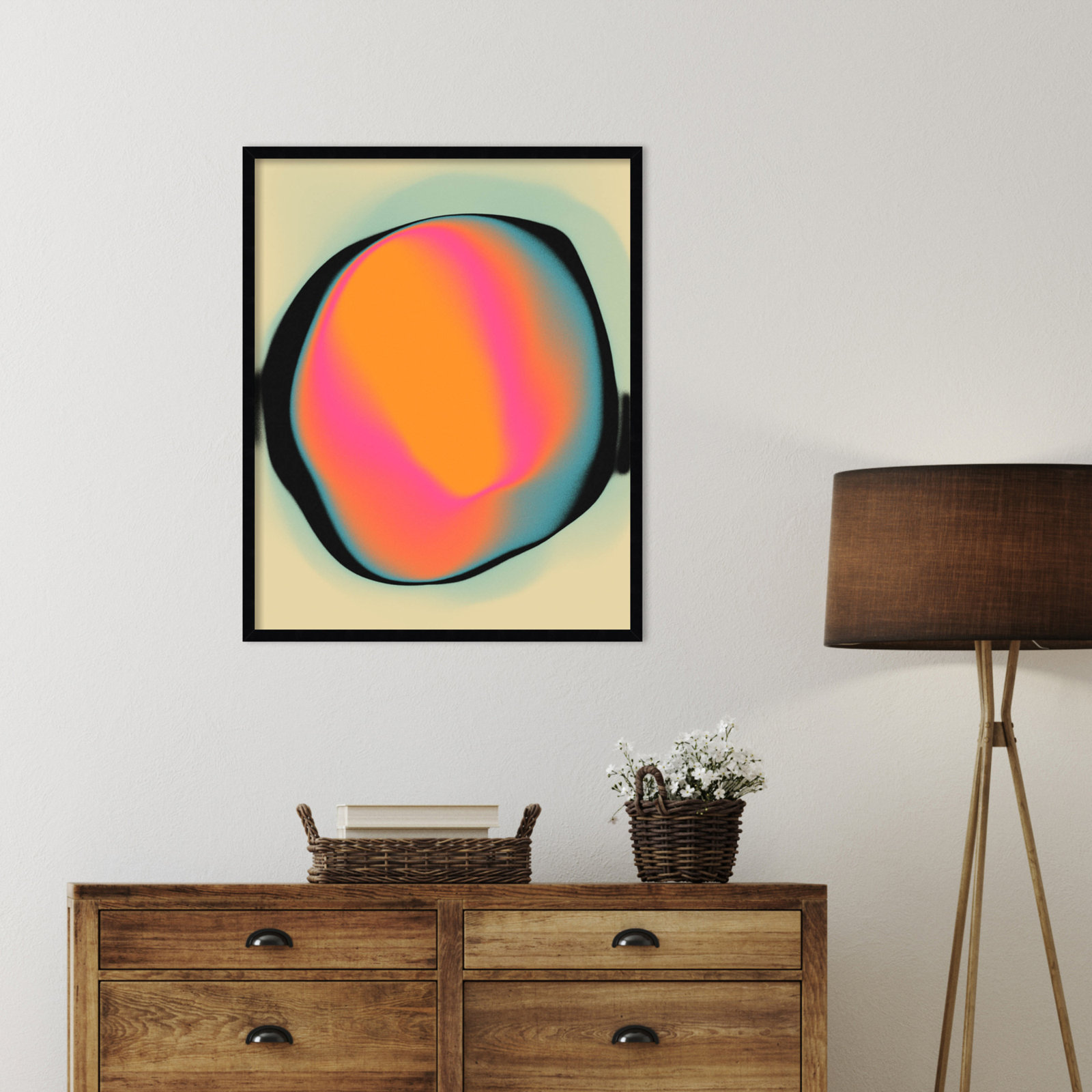 Ghost 2 by Jazzberry Blue, Black, 33" H x 27" W x 1" D