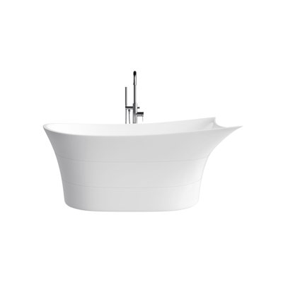 Contemporary-Modern 69'' x 33'' Freestanding Soaking Acrylic Bathtub