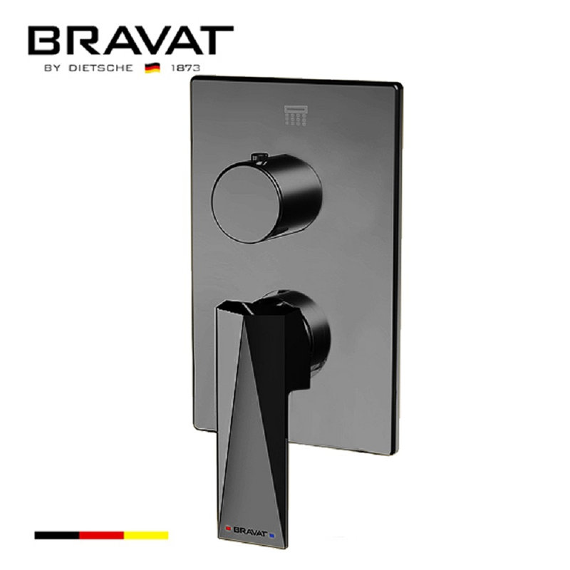 Ensemble de mélangeur de douche encastré 2 voies Bravat